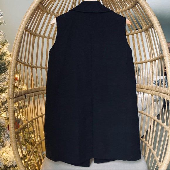 RTR x Victor Alfaro Tailored Black Vest Sleeveless Wool Blend Modern Minimalist - Picture 2 of 6